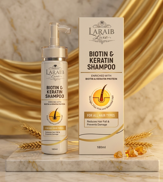 Laraib Luxe Biotin & Keratin Shampoo – Strength & Repair Formula