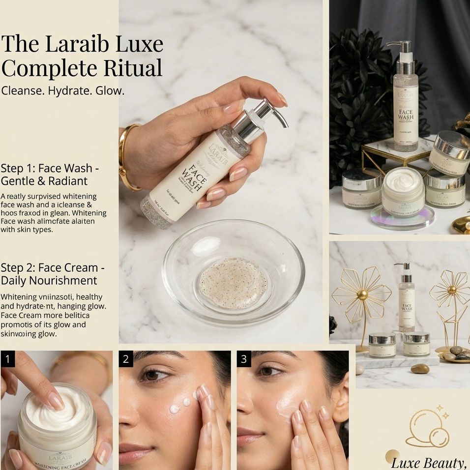 Laraib Luxe Whitening Face Wash & Cream Combo – Acne Care & Glow Formula